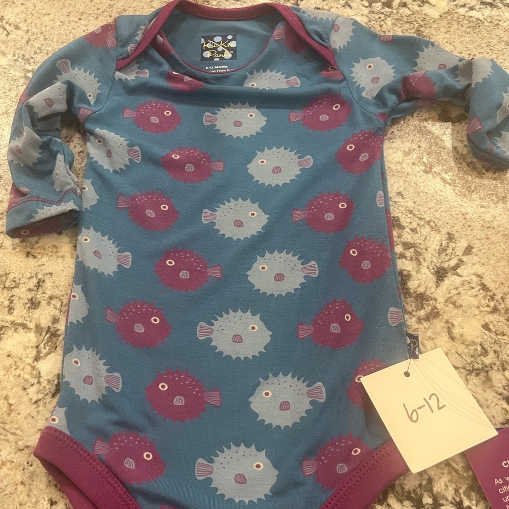 NWT Kickee Pants puffer fish onesie